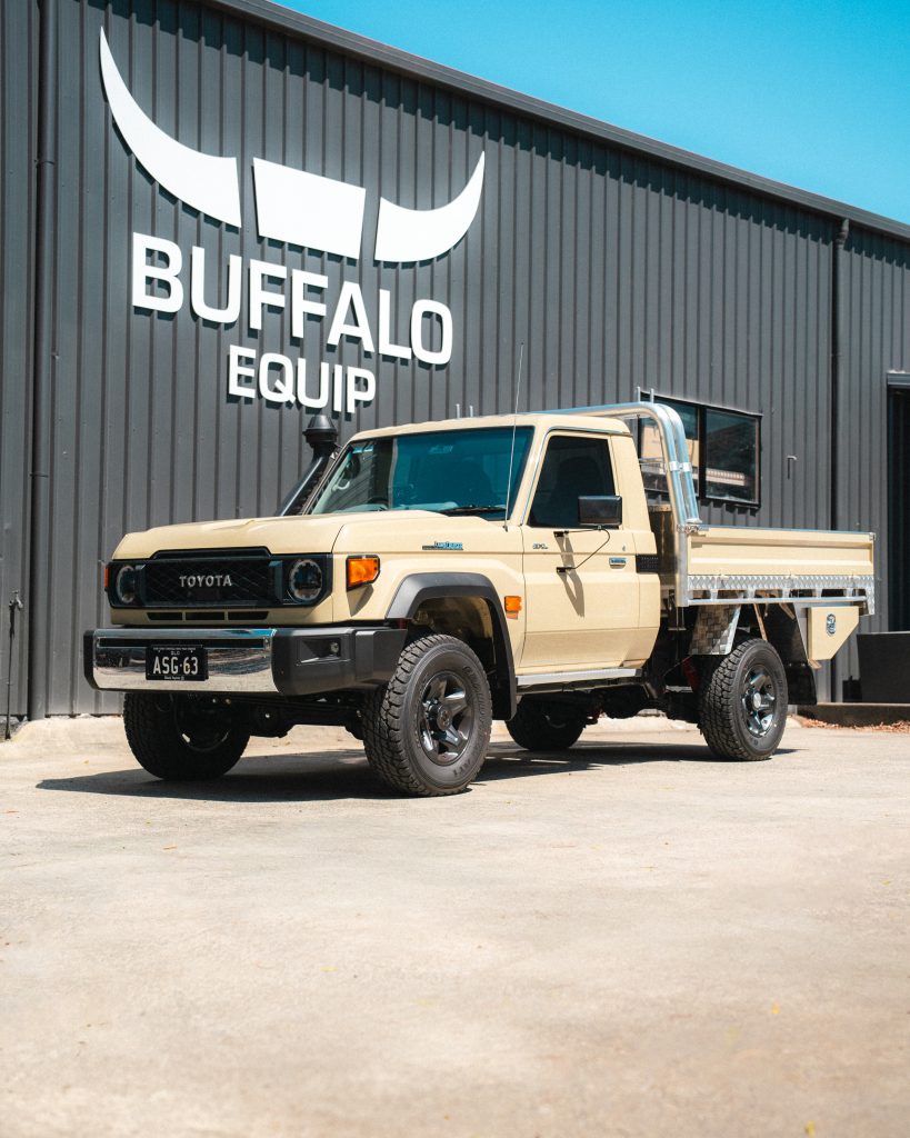 Taupe 79 Series Landcruiser with Buffalo Tray