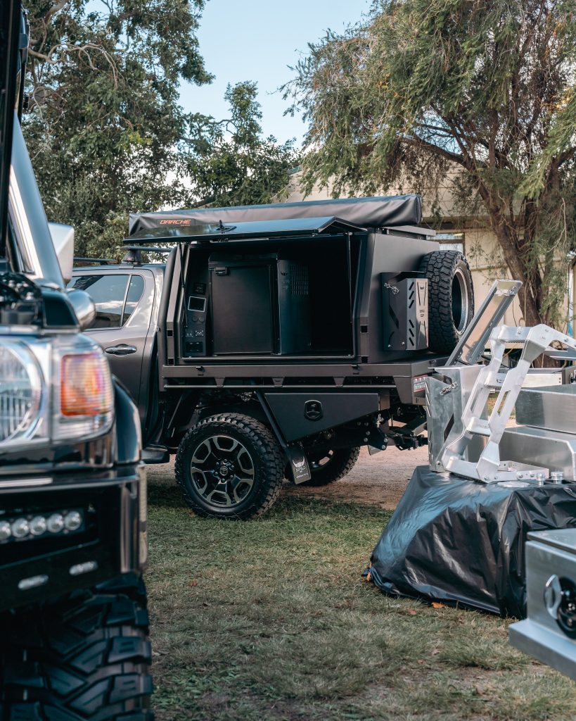Hilux vehicle on display at Farm Fest with lift off canopy